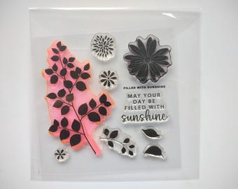 Filled With Sunshine Stamp Set, leaves and flowers