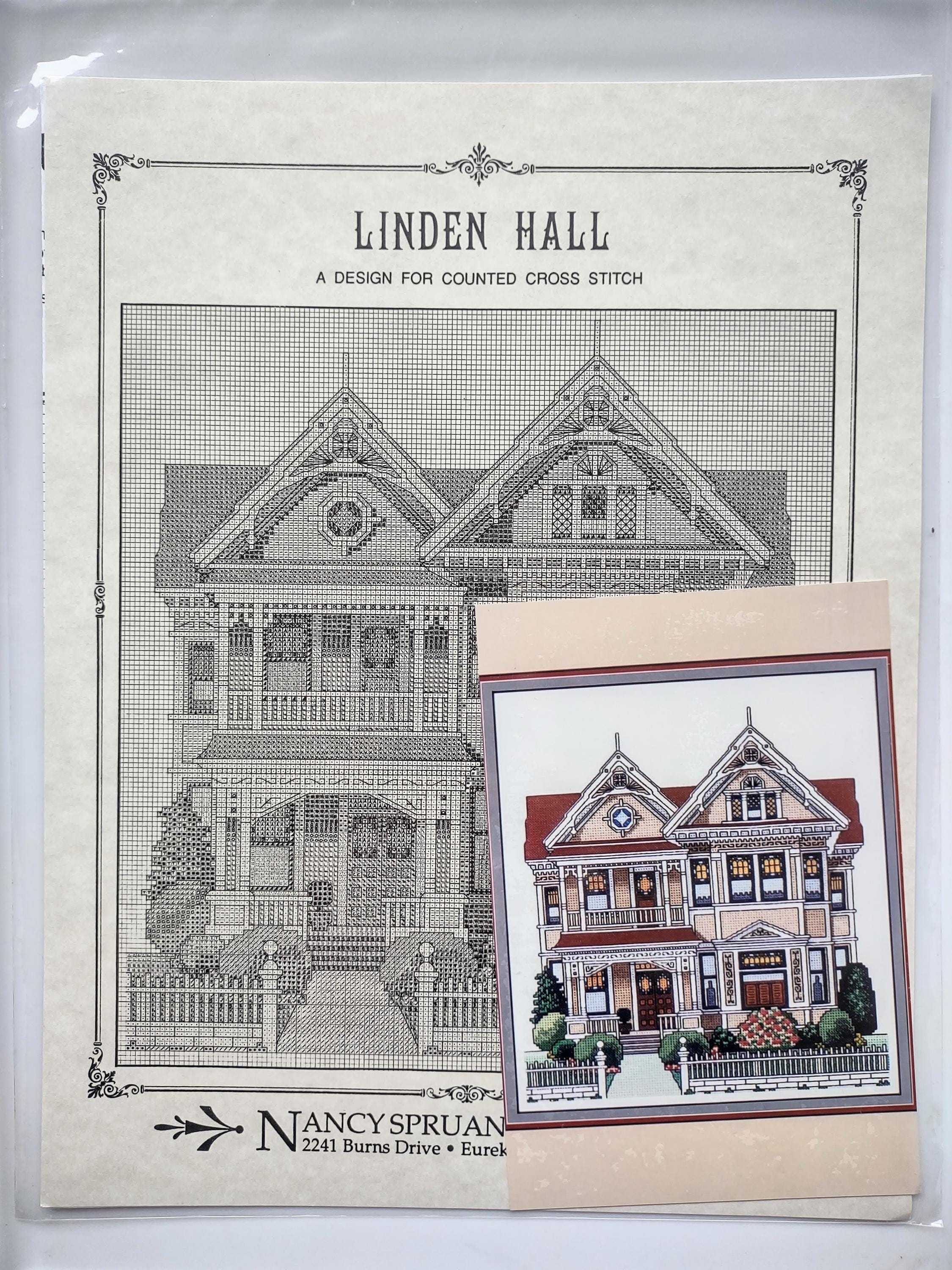 Nancy Spruance Design for Counted Cross Stitch, Linden Hall