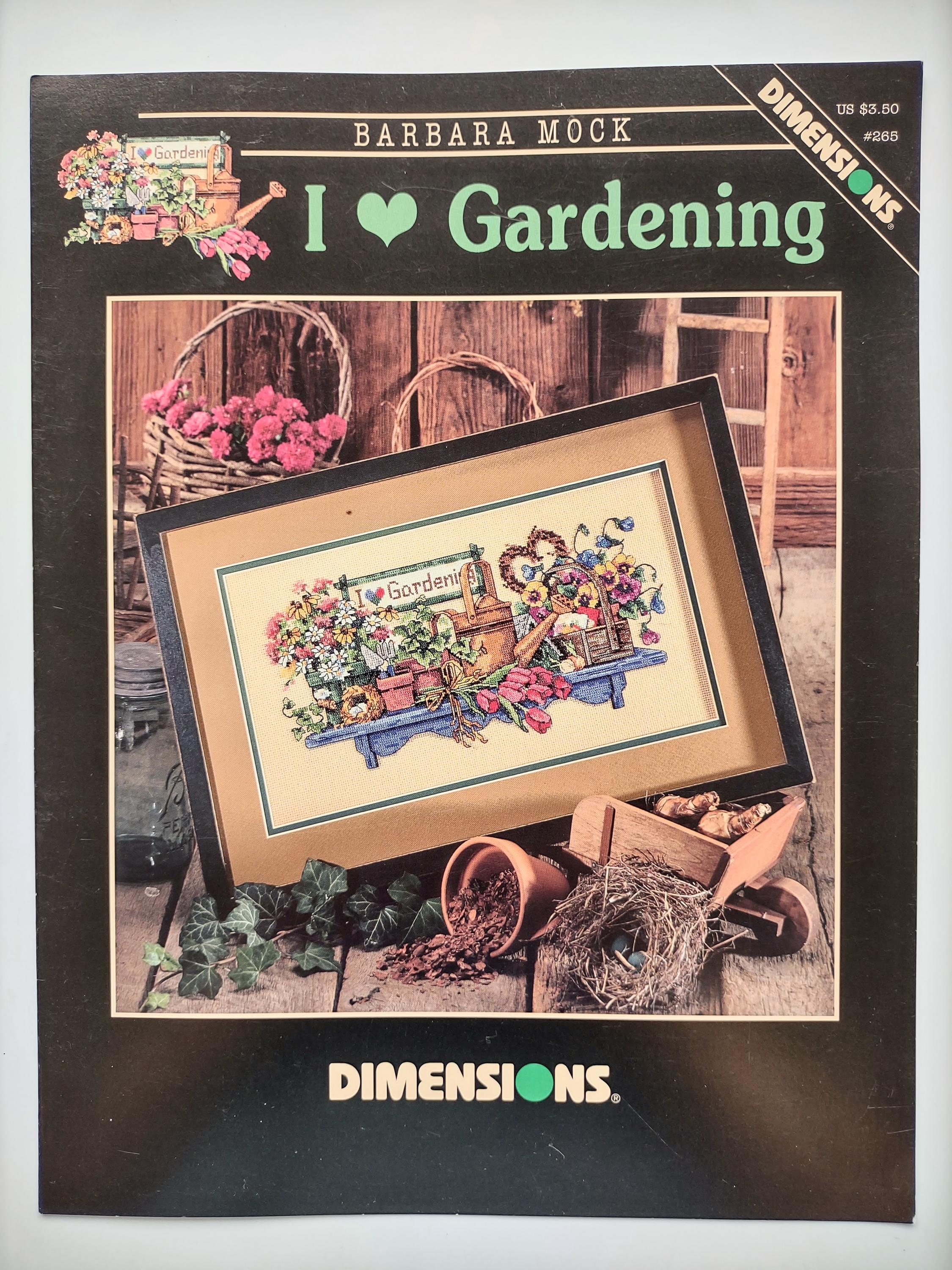 I Heart Gardening Cross Stitch Pattern, by Barbara Mock for