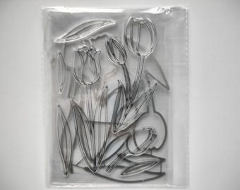 Tulips Stamps And Dies Set