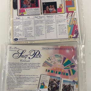 Kreativa minnen Snap Pack-paket