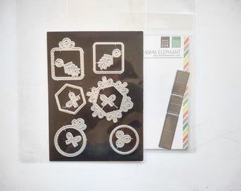 Bundle of 2 Steel Die Sets, Winter Taggins and Pop Up Trio, by Mama Elephant