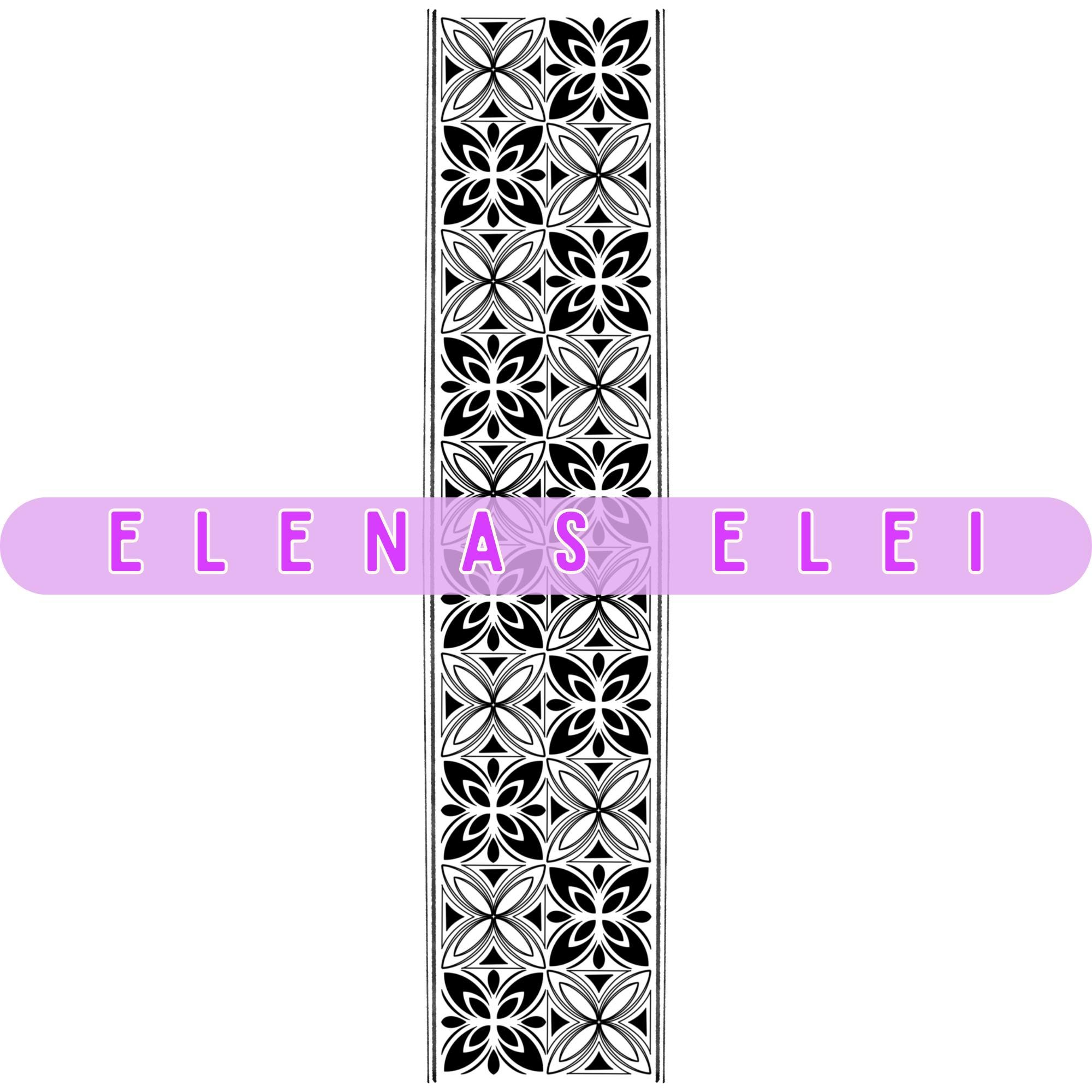 Aunty Daisy Polynesian Elei Pattern SVG | Samoan Floral Vector ...