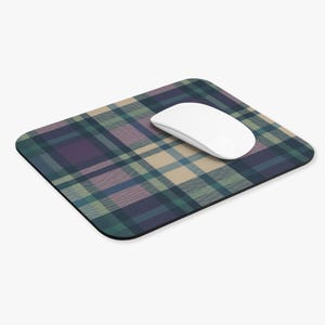 Plaid Mouse Pad, Stylish Desk Accessory, Office Decor, Gamer Mousepad, Work From Home Essentials
