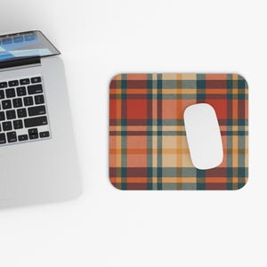 Plaid Mouse Pad, Desk Accessory, Office Decor, Gift for Home, Computer Accessories