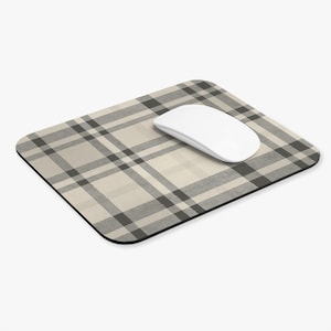 Plaid Mouse Pad, Stylish Desk Accessory, Office Decor, Home Office Essentials