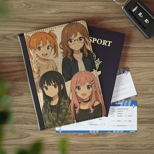 Colorful Anime Passport Cover, Travel Accessory, Gift for Anime Lovers, Cosplay Travel, Unique Holiday Gift