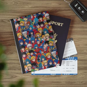 Colorful Anime Passport Cover, Travel Accessory, Gift for Anime Lovers, Cosplay Travel, Unique Holiday Gift