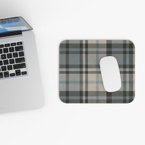 Plaid Mouse Pad, Stylish Desktop Accessory, Cool Office Gift, Holiday Gift, Home Office Decor