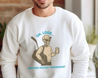 Funny Hockey Dad Sweatshirt: Tournament Weekend Crewneck