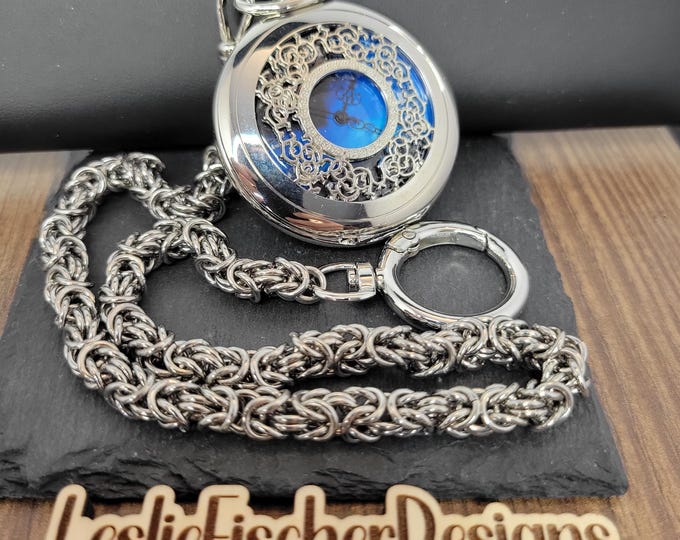 Byzantine Pocket Watch Chain Stainless Steel (Includes Watch)