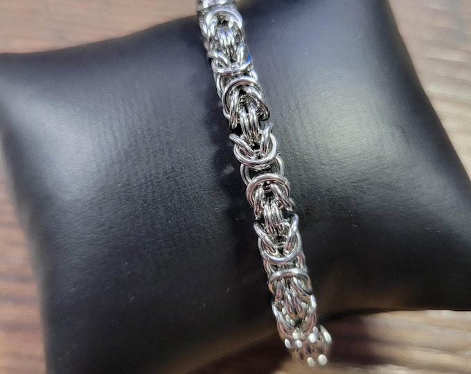 Byzantine Chainmaille Bracelet with Lobster Clasp