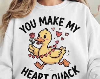 Goose PNG Valentine, You Make My Heart Go Honk, Cute Goose Love Illustration, Funny Valentine T-Shirt Graphic, Printable Digital Download