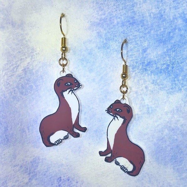 weasel earrings