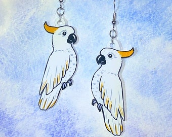 Cockatoo Parrot Earrings