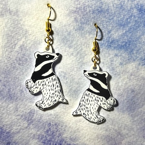 Badger earrings