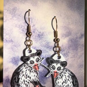 Hissing Opossum earrings