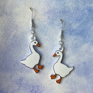 White Goose earrings