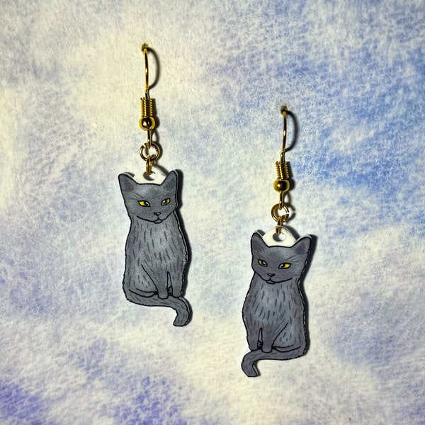 Cat Earrings - Etsy