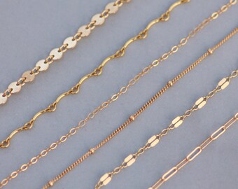 NEW Delicate Gold Filled Choker Collar Necklace,Choose Style,Dainty Gold Chain Necklace,Layering Necklace,Gift For Her,Everyday Necklace