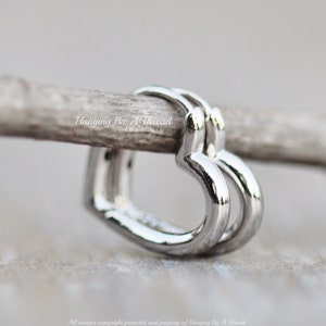 LIMITED STOCK Silver Heart Hoop Earrings,Small Silver One Touch Hoops,Heart Shaped,Valentines Day Gift For Her,Unique,Huggie Hoop Earrings