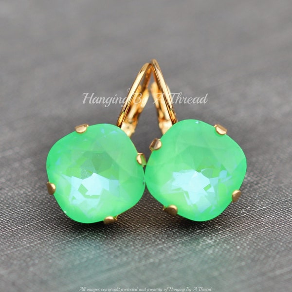 Green Topaz Earrings Etsy