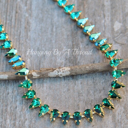 NEW Teal Blue Green Ombre Crystal 