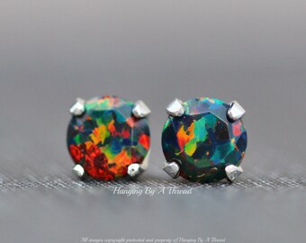 dark opal earrings