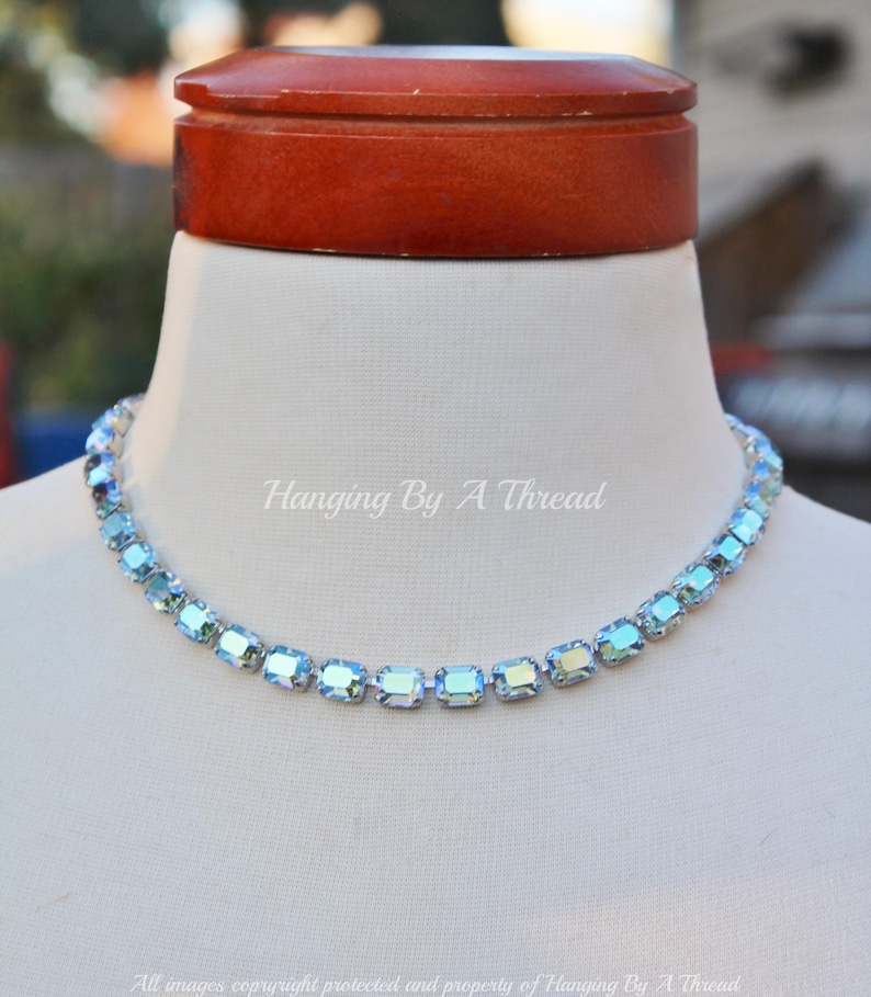 VERY LIMITED Swarovski Light Sapphire AB Octagon Tennis Bracelet