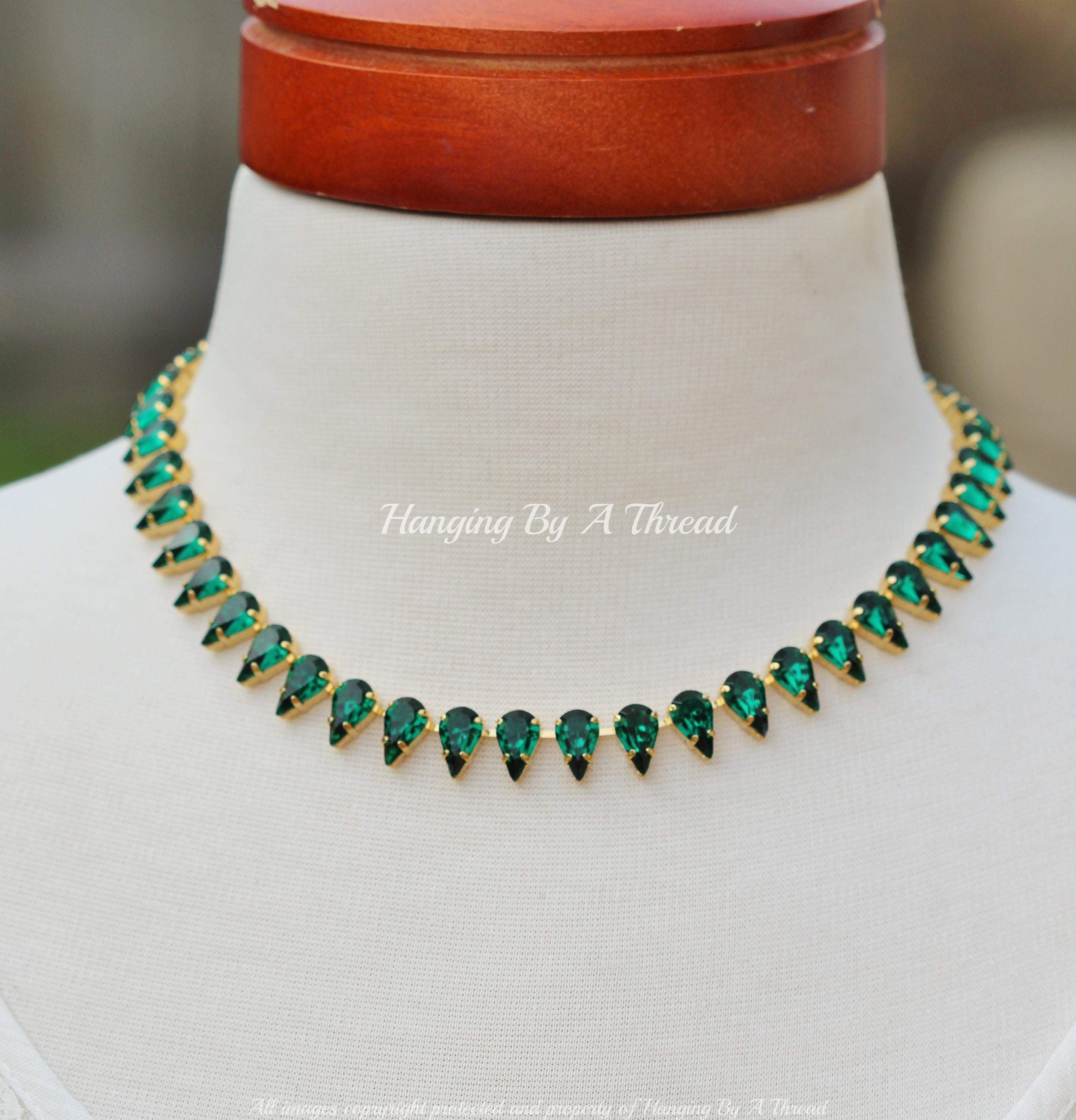 Formal Gold Jewelry With Emerald - Etsy