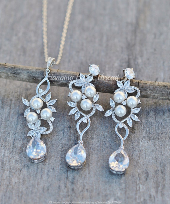 Set Gioielli Cuore Con Zirconi Rosa: Orecchini E Collana Placcato Argento, Idea Regalo Perfetta Per Matrimonio O San Valentino
