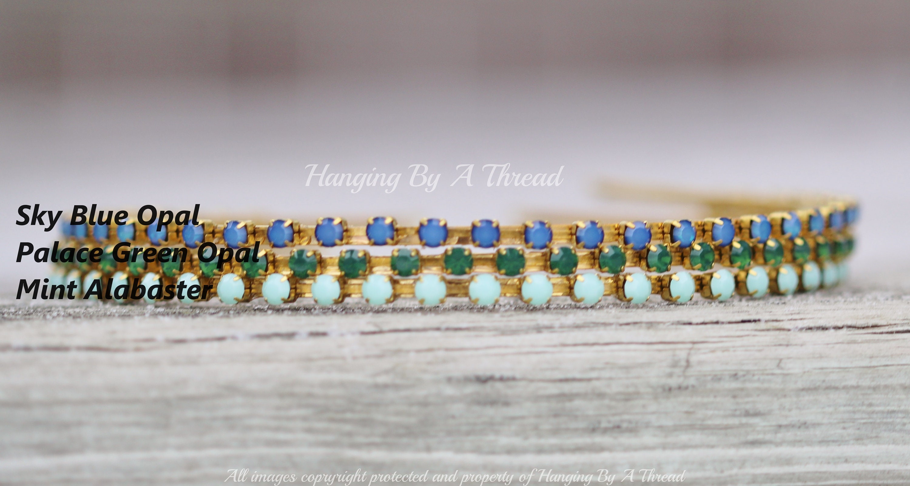 Iridescent Crystal Embellished Mint Headband Lele Sadoughi SEA LIFE LAGOON EMBELLISHED CRYSTAL HEADBAND  main image 4