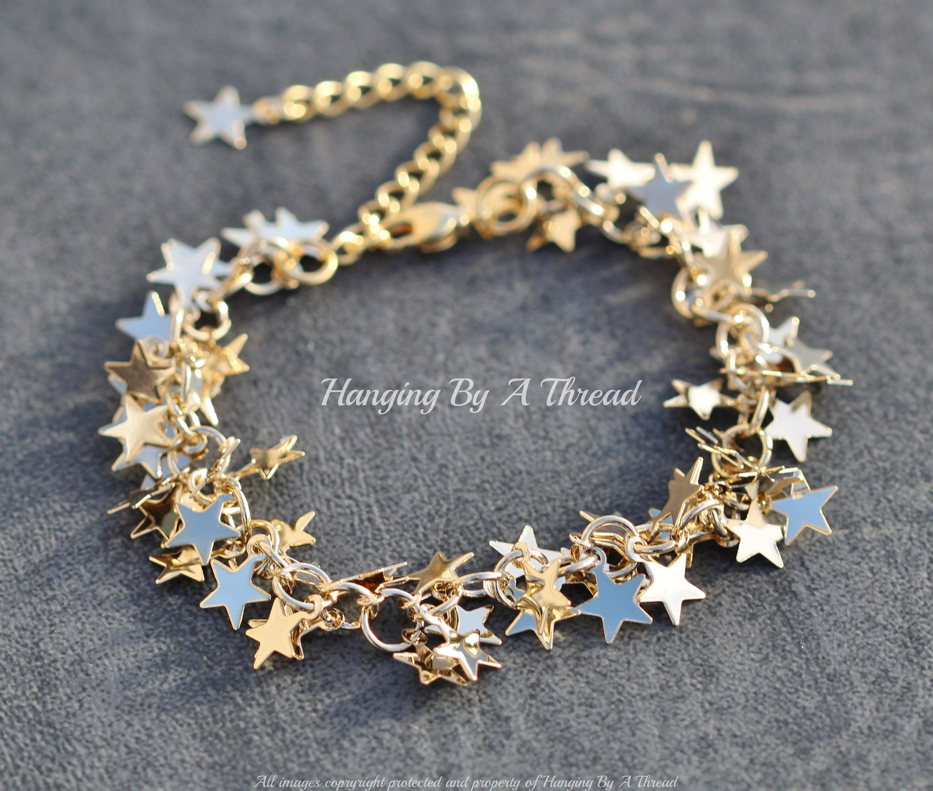 Buy NEW Golden Star Charm Bracelet,gold Star Stars Bracelet,cha Cha Bracelet,layering,celestial,gift  for Her,astrology,constellation,trendy Online in India - Etsy