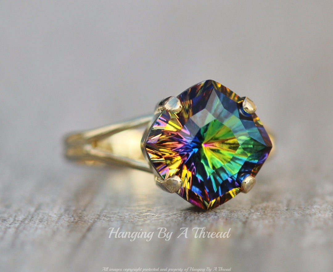 NEW Vitrail Medium Mystic Square Ring,gold Swarovski Adjustable