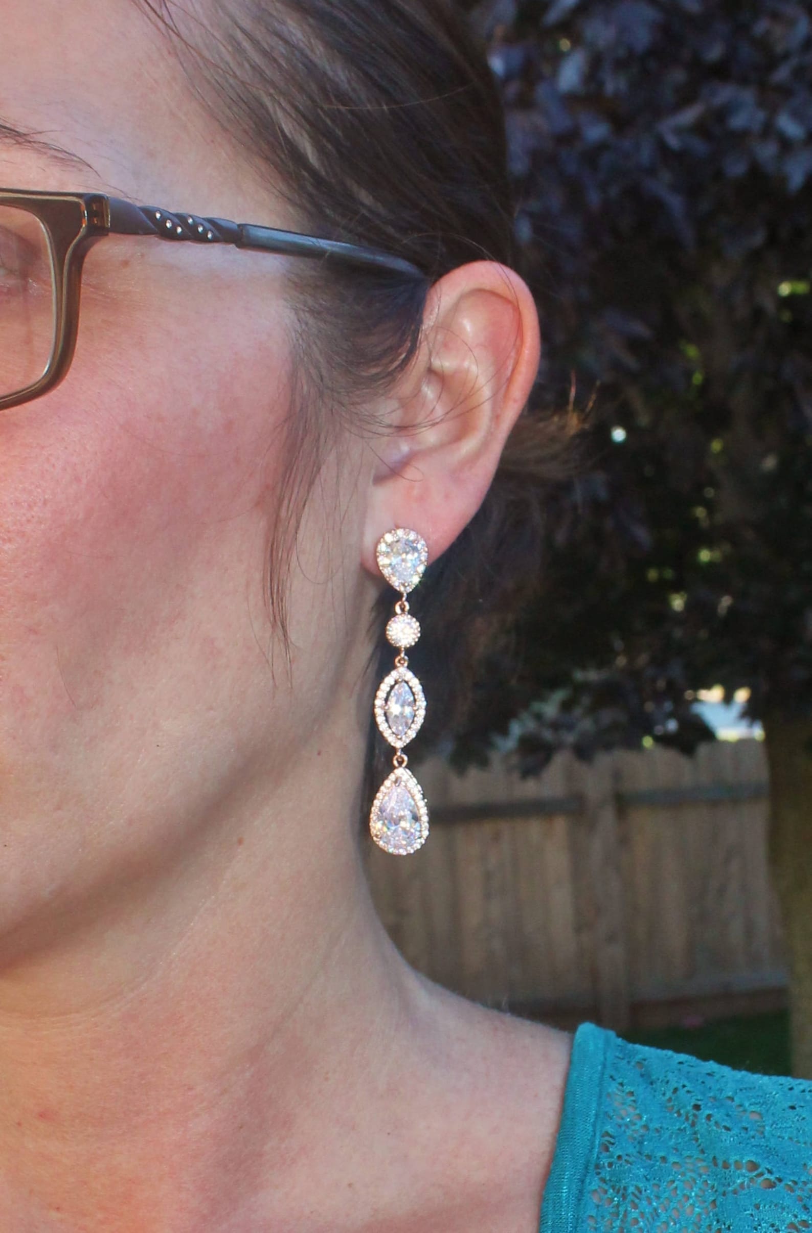 Boucles D'oreilles Clip Chandelier Argenté Avec Sertis CZ - Longues Et Cascadantes Pour Mariage Ou Soirée (Modèle X39)