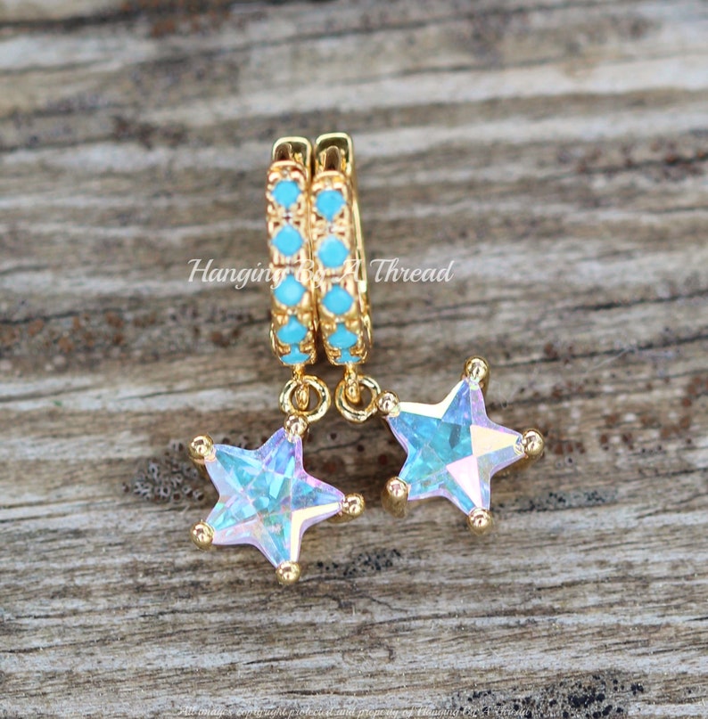 Star Turquoise Earrings