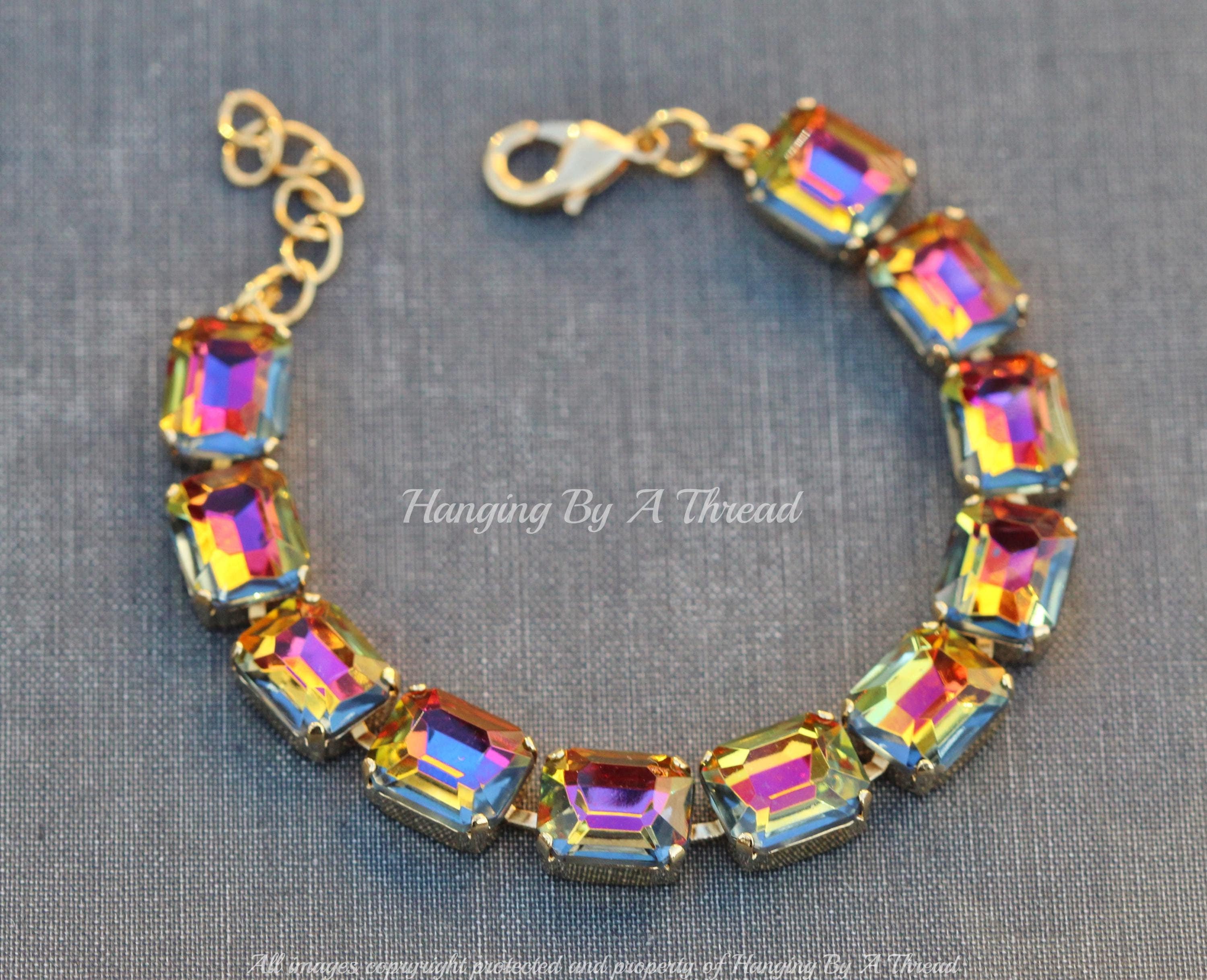 Crystal Volcano Iridescent Sew On Montee Rhinestone Set In - Foto 12