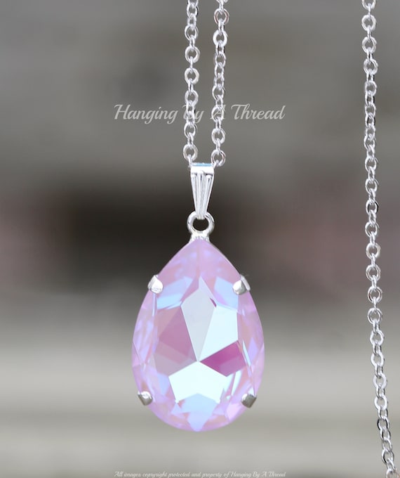 Lavender 2024 crystal necklace