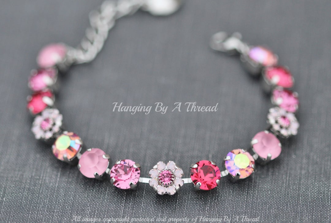 LIMITED SILVER Swarovski Rose Water Opal Flower Embellished