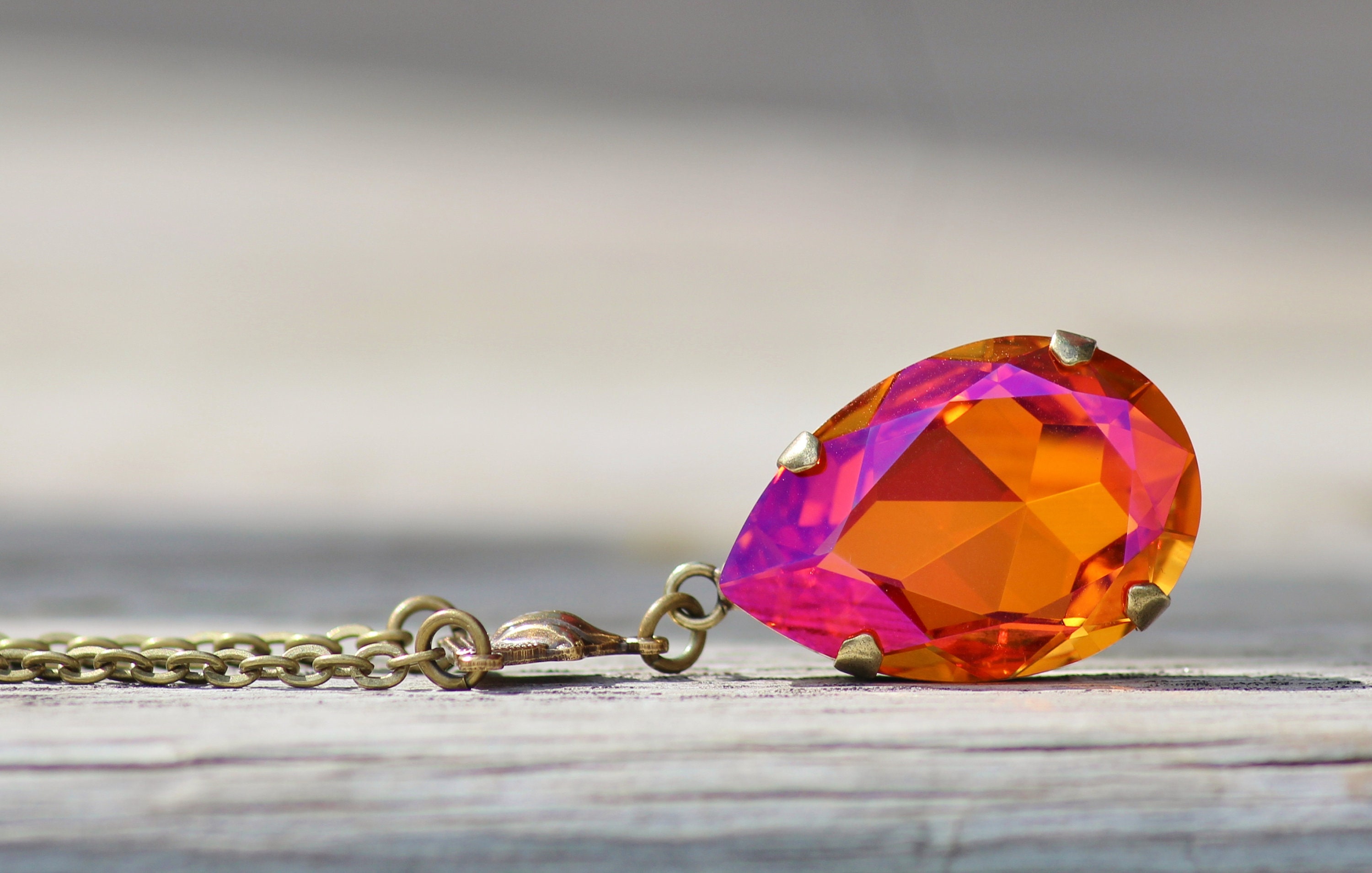 DISCONTINUED COLOR Astral Pink Large Pear Pendant swarovski