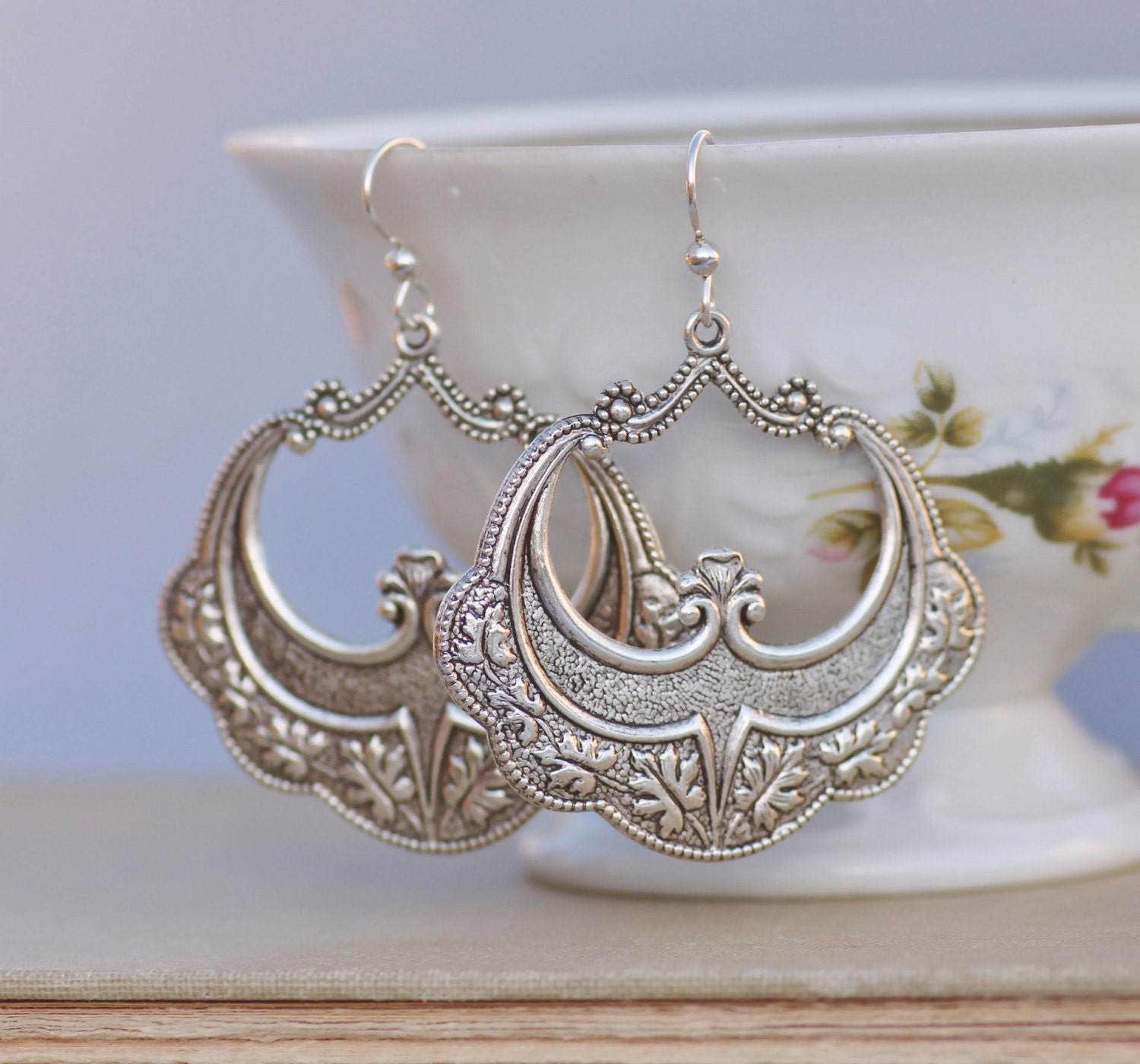 boho earrings gypsy hoop hoop earrings piercing earrings Silver gypsy earrings sterling silver drop earrings dangle earrings