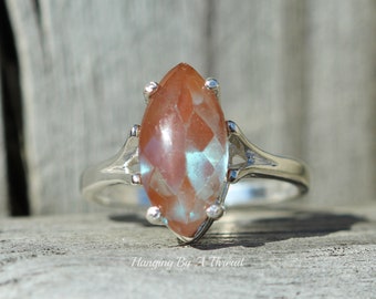 saphiret】サフィレット リング Antique Saphiret Glass Ring - Etsy