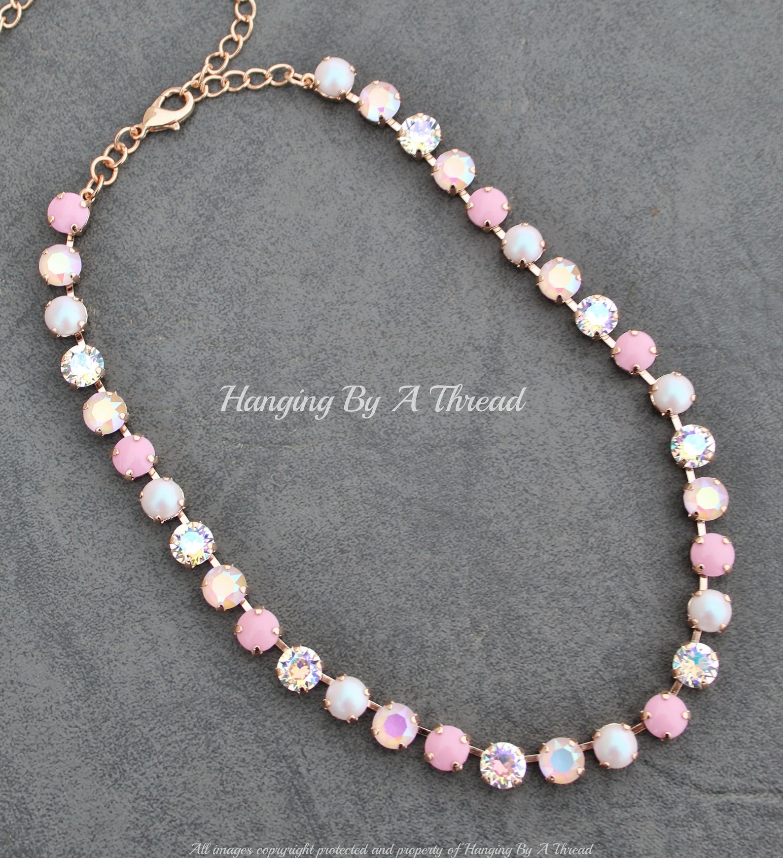 NEW Dreamy Powder Pink Braceletpastel Shimmer Pink Crystal & - Etsy