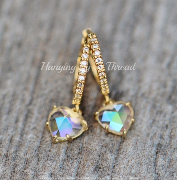 Petite heart hoop earrings deals