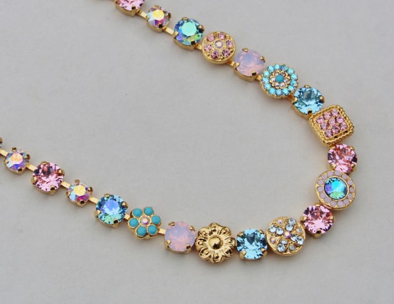 DIY Bracelet Kit of Swarovski Crystals, Pastel, Spring Colors with