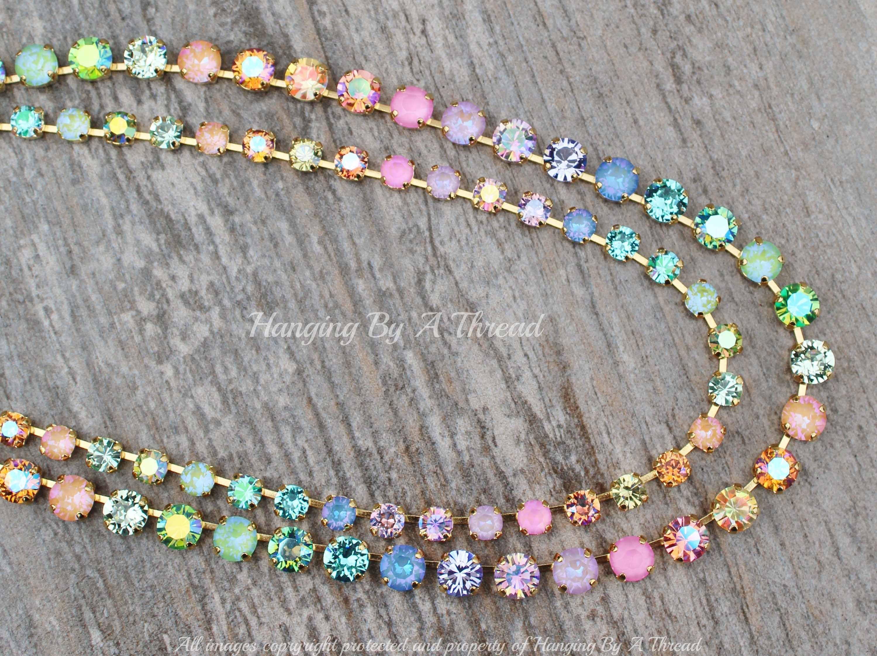 Tennis bracelet with Swarovski Beads ⋆ Hope Lace Design