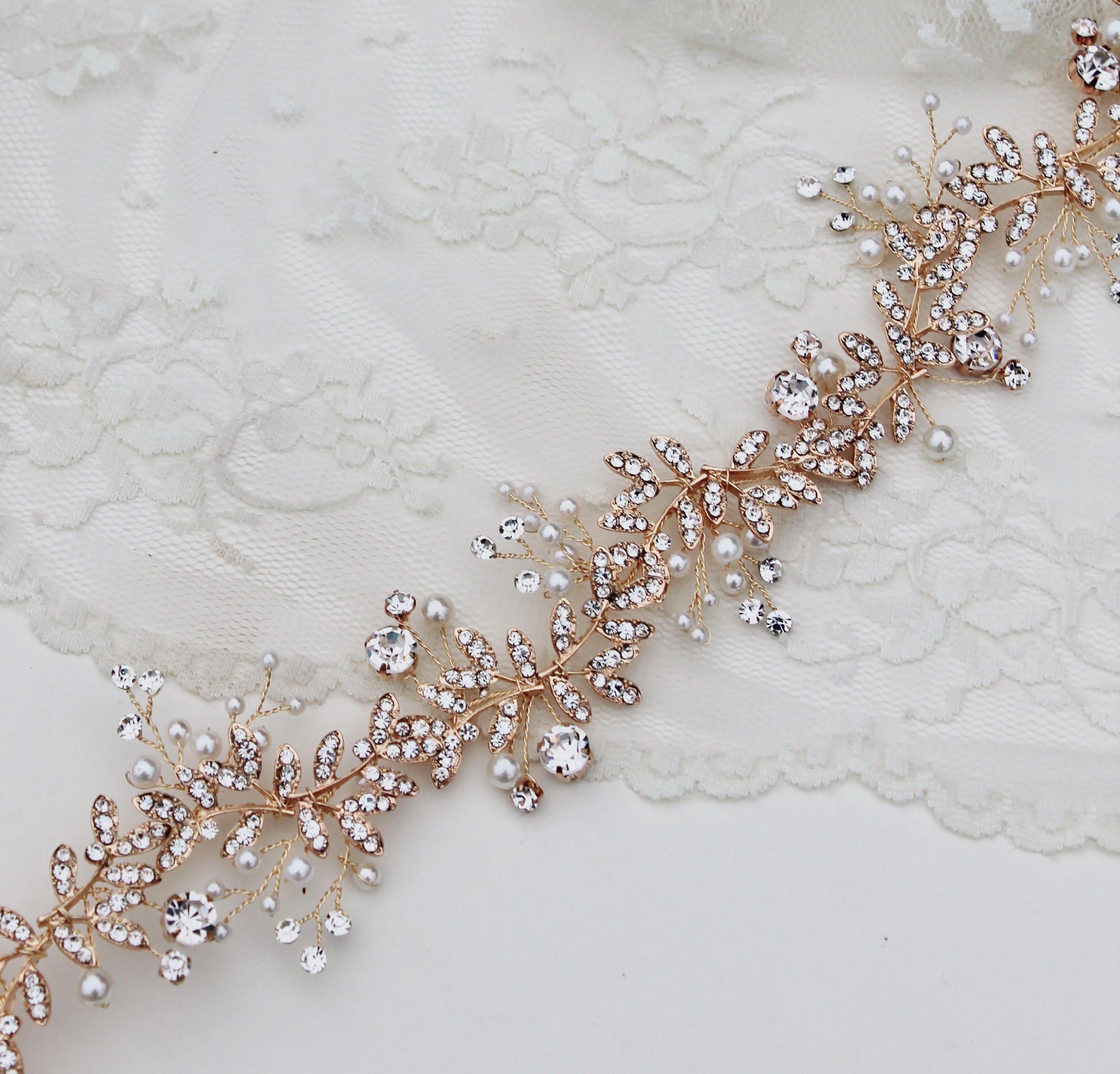 Tiara Corona Con Perle E Cristalli JWICOS Per Donne, Cerchietto Per Sposa, Ballo, Festa, Oro, 13.5 Cm - 2