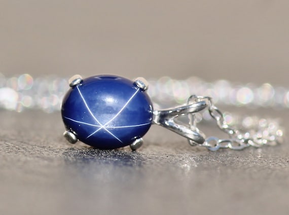 Montana Sapphire Necklace, Five Stone Pendant
