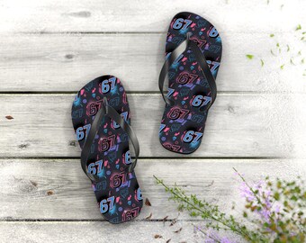 Viral '67' Meme Flip Flops: Trendy Summer Apparel