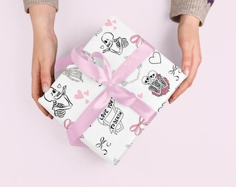 Love You to Death Gift Wrap | Dark Romance Book Lover Wrapping Paper | Gothic Valentine